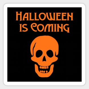 Halloween is Coming Orange Cheeky Witch® Magnet